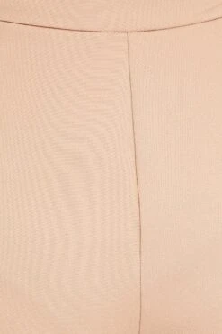 Beige Flare Pants High Rise -Women Clothing Shop flare camel flare pants high rise 32964953997505