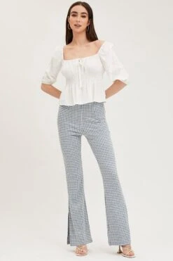 Check Flare Pants High Rise 10 Check Flare Pants High Rise -Women Clothing Shop flare check flare pants high rise 32964922212545