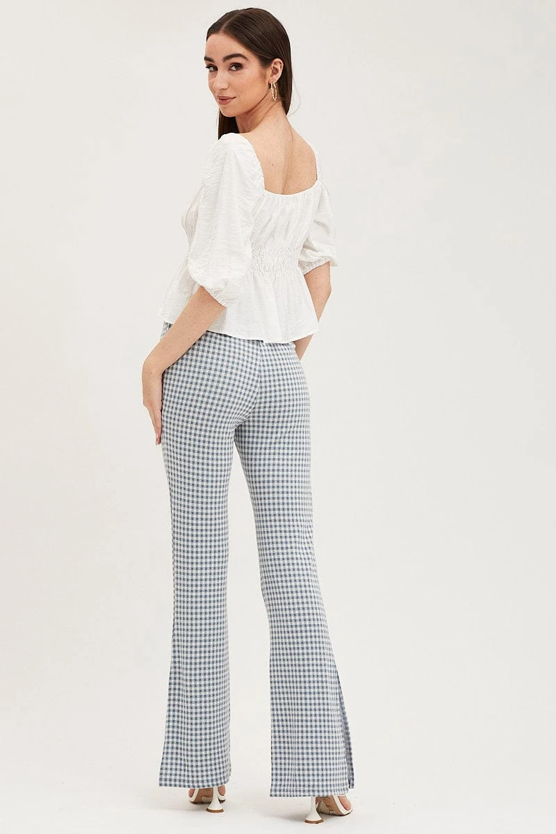 Check Flare Pants High Rise 7 Check Flare Pants High Rise - Image 5