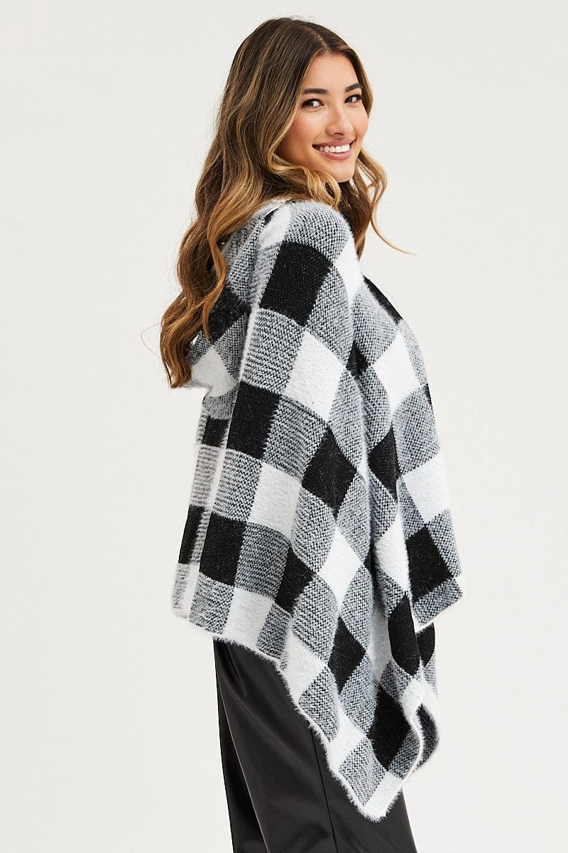 Mono Print Knit Cardigan Long Sleeve Longline 6 Mono Print Knit Cardigan Long Sleeve Longline - Image 4