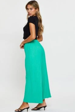 Green Ribbed Pants High Rise Wide Leg 11 Green Ribbed Pants High Rise Wide Leg -Women Clothing Shop hw culotte green ribbed pants high rise wide leg 32964977787073