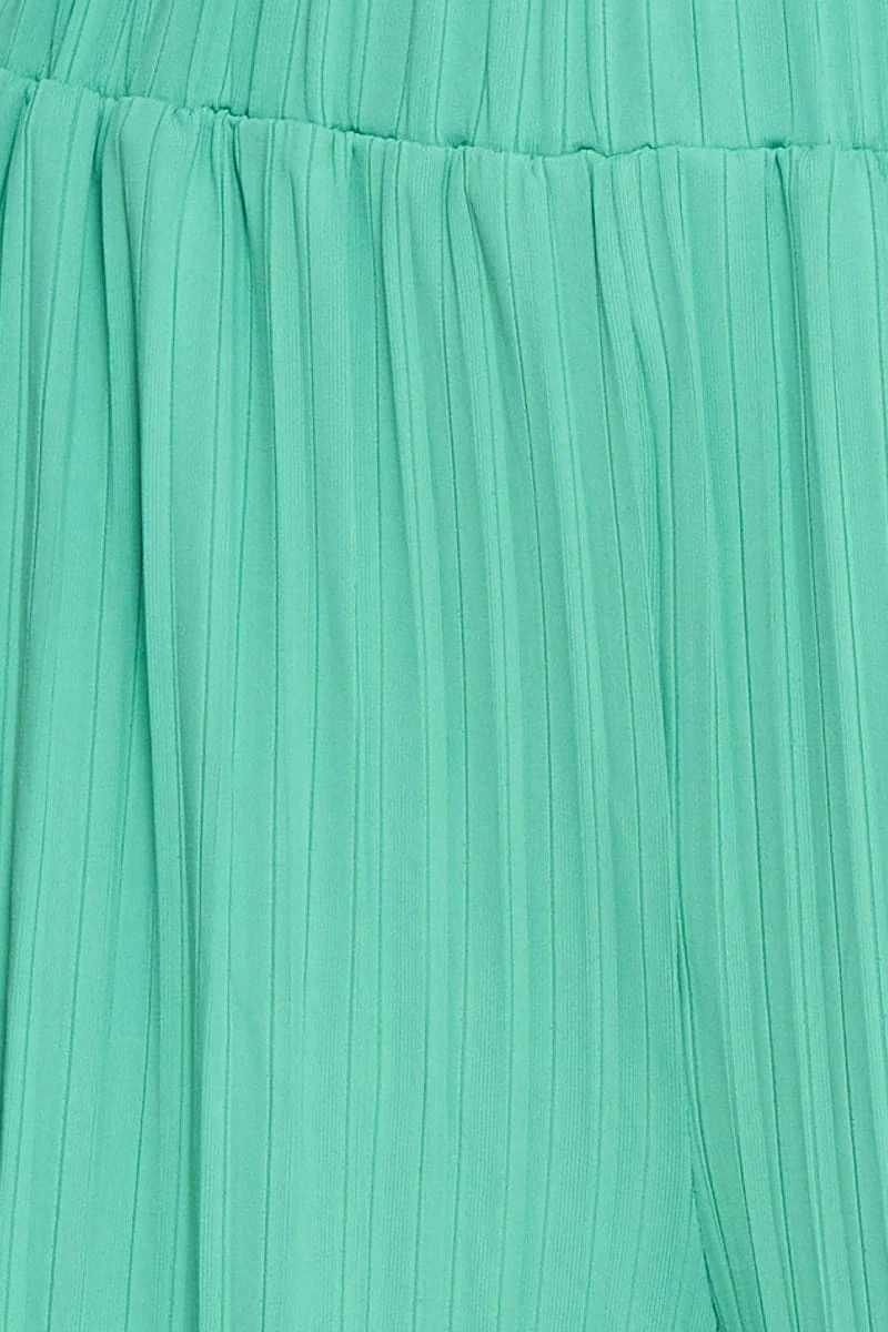 Green Ribbed Pants High Rise Wide Leg 7 Green Ribbed Pants High Rise Wide Leg - Image 5