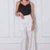 White Wide Leg Pants High Waist -Women Clothing Shop hw wide leg pant white wide leg pants high waist 32964715348161
