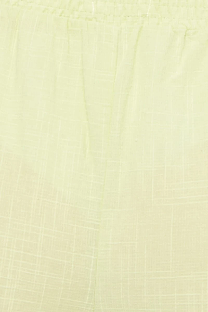 Yellow Linen Blend Elastic Side Slit Wide Leg Pants 8 Yellow Linen Blend Elastic Side Slit Wide Leg Pants - Image 6