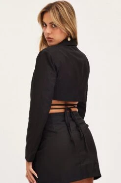 Black Crop Jacket Long Sleeve 12 Black Crop Jacket Long Sleeve -Women Clothing Shop jacket black crop jacket long sleeve 32966637420737