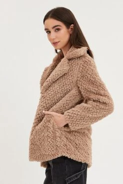 Brown Faux Fur Jacket Long Sleeve 11 Brown Faux Fur Jacket Long Sleeve -Women Clothing Shop jacket brown faux fur jacket long sleeve 32966638633153