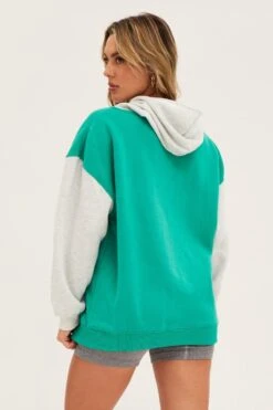 Green Graphic Jacket Long Sleeve Hoodie -Women Clothing Shop jacket green graphic jacket long sleeve hoodie 32966644596929