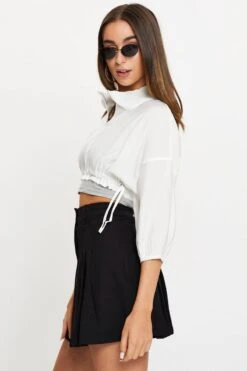 White Windbreaker Jacket -Women Clothing Shop jacket white windbreaker jacket 32966606553281