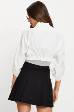 White Windbreaker Jacket -Women Clothing Shop jacket white windbreaker jacket 32966606586049