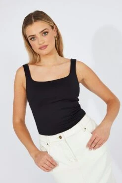 Black Supersoft Top Sleeveless -Women Clothing Shop jc1651 84wk black 3