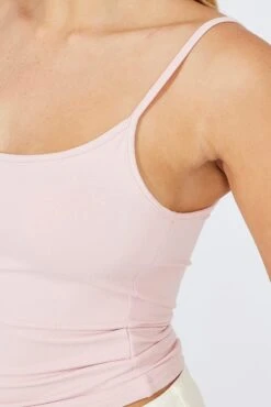 Pink Supersoft Singlet Longline -Women Clothing Shop jc1656 84wk pink 6