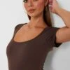 Brown Supersoft Top Short Sleeve -Women Clothing Shop jc1660 84wk chocolate 1