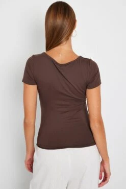 Brown Supersoft Top Short Sleeve -Women Clothing Shop jc1660 84wk chocolate 5