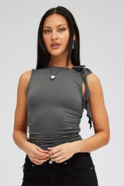 Grey Supersoft Top -Women Clothing Shop jc1696 84wb charcoal 3