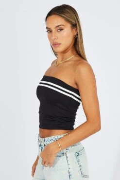 Black Supersoft Bandeau Top 11 Black Supersoft Bandeau Top -Women Clothing Shop jc1901b 84wb black 4