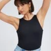 Black Supersoft Bodysuit Sleeveless 2 Black Supersoft Bodysuit Sleeveless -Women Clothing Shop jc8550 84w black 1