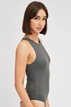 Grey Supersoft Bodysuit Sleeveless 11 Grey Supersoft Bodysuit Sleeveless -Women Clothing Shop jc8550 84w charcoal 4
