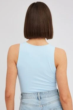 Blue Supersoft Bodysuit Sleeveless -Women Clothing Shop jc8550 84w light blue 5