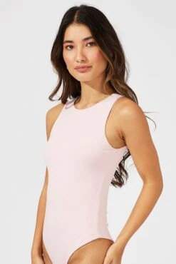 Pink Supersoft Bodysuit Sleeveless -Women Clothing Shop jc8550 84w pink 2