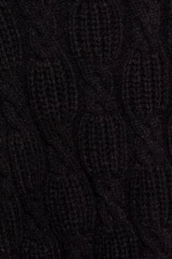 Black Oversized Cable Knit Cardigan -Women Clothing Shop kn1347 41jb black 6