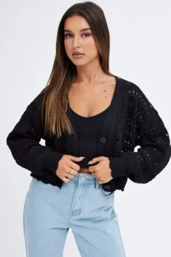 Black Oversized Cardigan