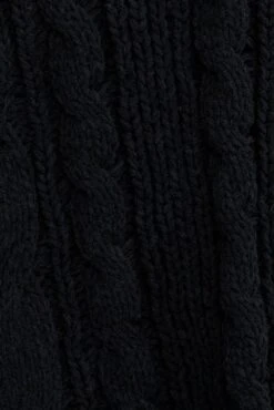 Black Longline Cable Knit Cardigan -Women Clothing Shop kn1725 41jb black 6