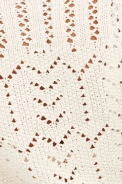 White Knit Cardigan Short Sleeve -Women Clothing Shop kn1766 40jb white 6