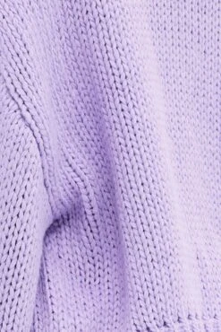 Purple Oversized Cardigan -Women Clothing Shop kn1814 41jb lilac 6