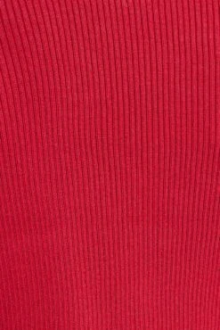 Red Knit Cardigan Long Sleeve -Women Clothing Shop kn1865 40jb red 6