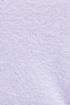 Purple Fluffy Cardigan -Women Clothing Shop kn2018 41j lilac 6