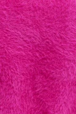 Pink Fluffy Cardigan -Women Clothing Shop kn2018 41jb hot pink 6