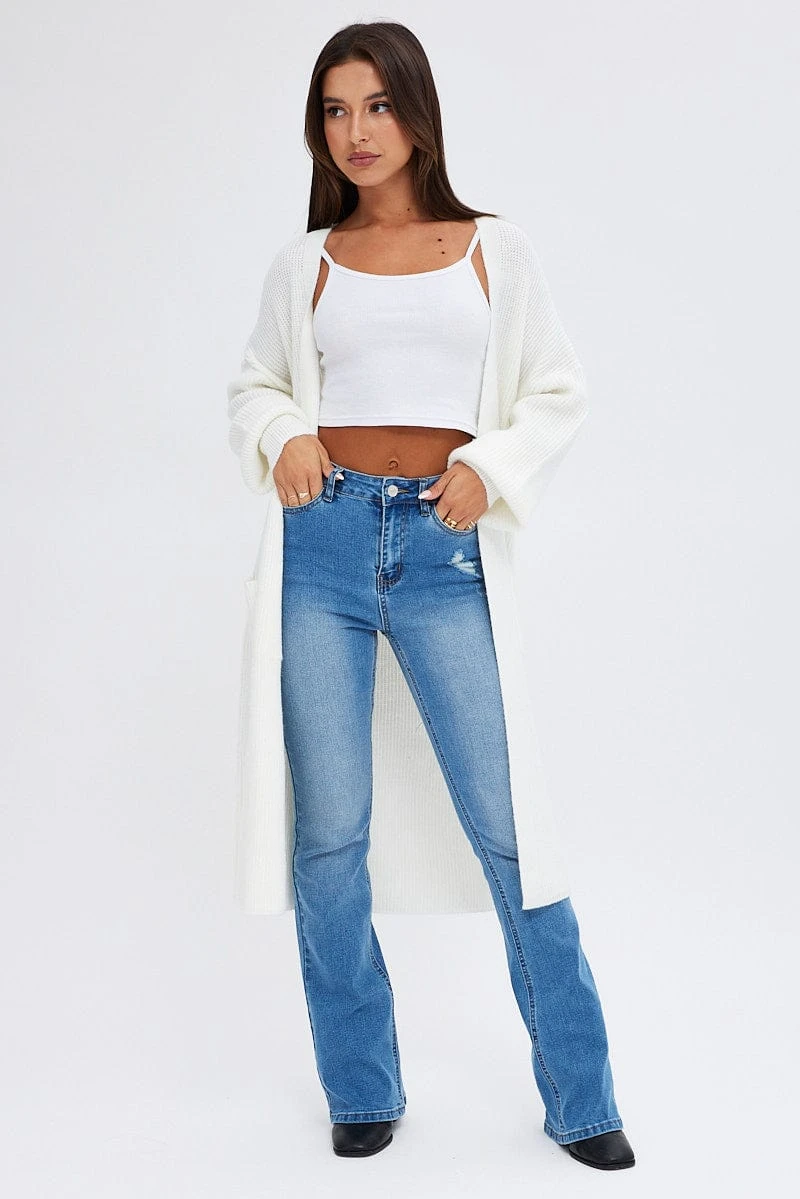 White Longline Cardigan 5 White Longline Cardigan - Image 3