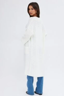 White Longline Cardigan 12 White Longline Cardigan -Women Clothing Shop kn2024 45jb white 5