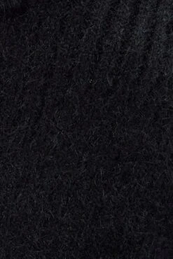 Black Knit Cardigan Fur Trim -Women Clothing Shop kn2066 41jb black 6