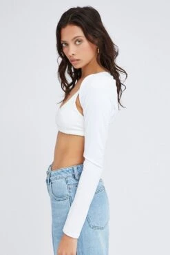 White Shrug Supersoft -Women Clothing Shop kn2187 84jb white 4