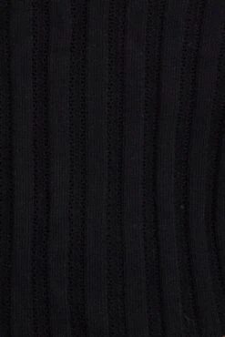 Black Tie Up Cardigan Long Sleeve Scoop Neck -Women Clothing Shop kn2247x 40jb black 6