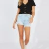 Black Crochet Knit Cardigan Short Sleeve