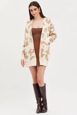 Print Knit Cardigan -Women Clothing Shop lgline cardigan print knit cardigan 32967225245889