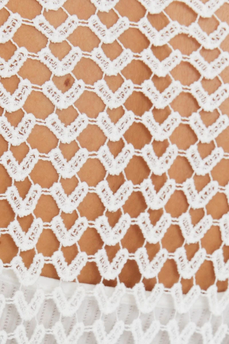 White Knit Cardigan Long Sleeve 8 White Knit Cardigan Long Sleeve - Image 6