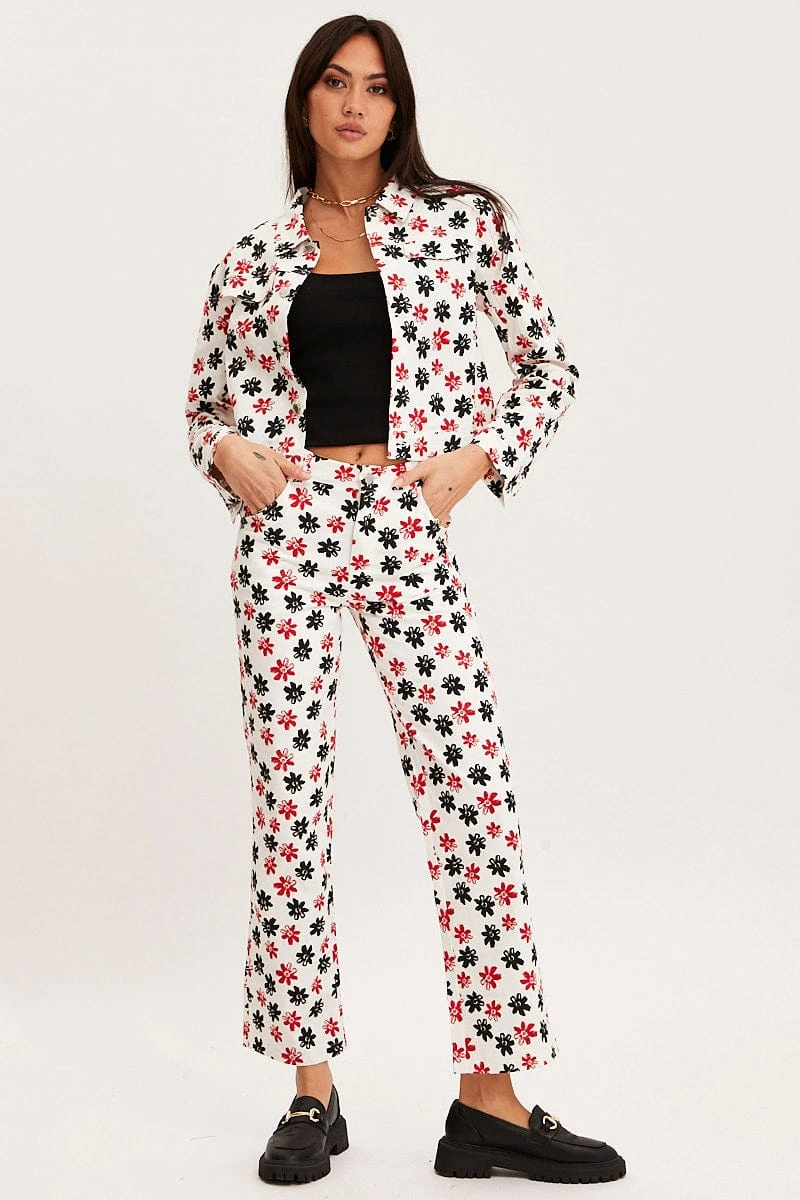 Print Slim Pants High Rise 4 Print Slim Pants High Rise - Image 2