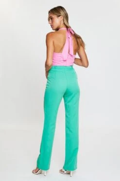 Green Wide Leg Pant High Rise 12 Green Wide Leg Pant High Rise -Women Clothing Shop mr harem pant green slim pants high rise 32964938137793