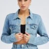 Denim Jacket Long Sleeve 2 Denim Jacket Long Sleeve -Women Clothing Shop oj1704 20wb light wash 1