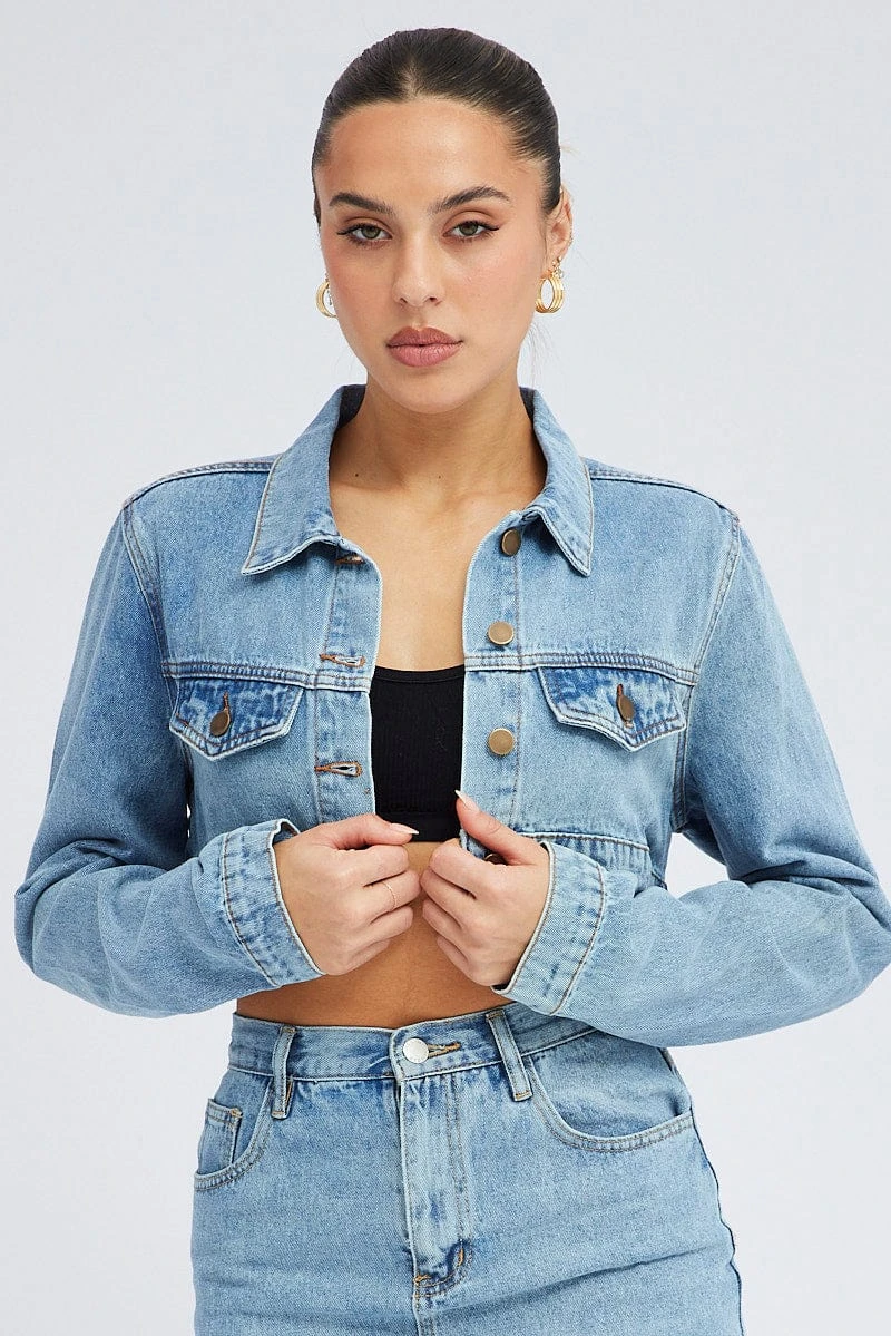 Denim Jacket Long Sleeve 3 Denim Jacket Long Sleeve