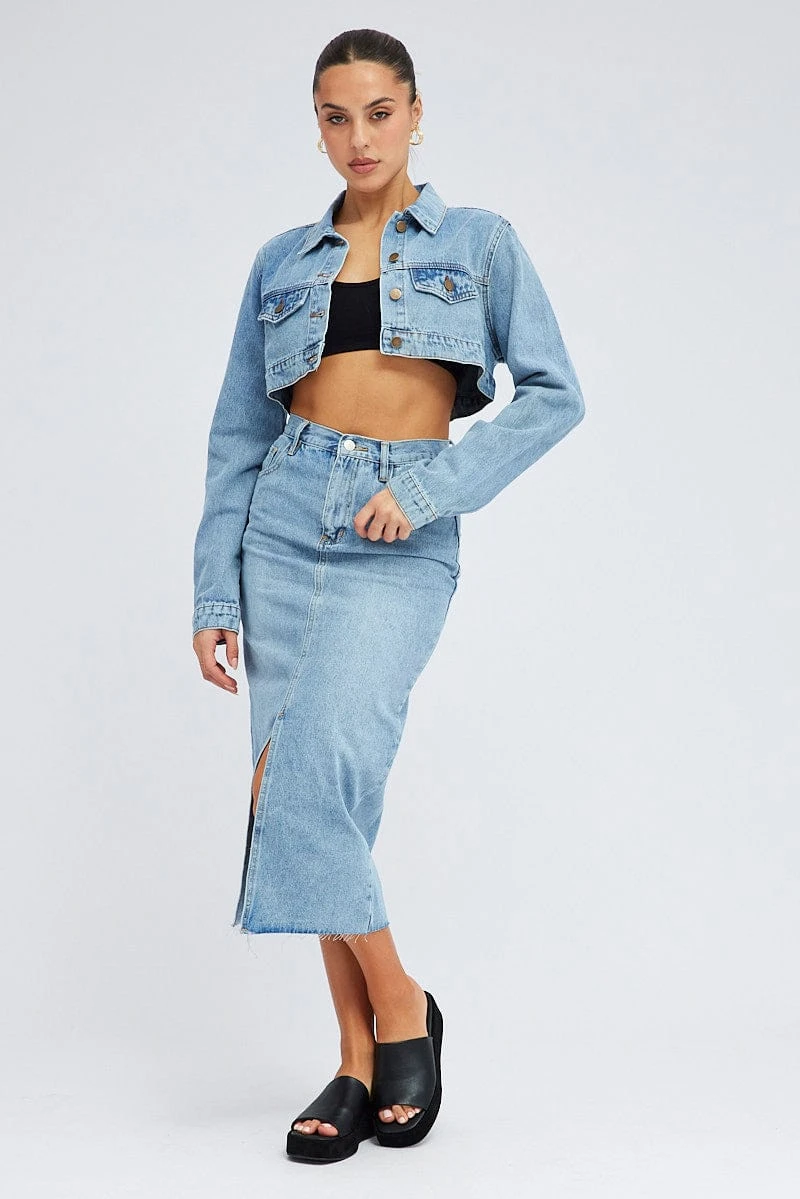 Denim Jacket Long Sleeve 4 Denim Jacket Long Sleeve - Image 2