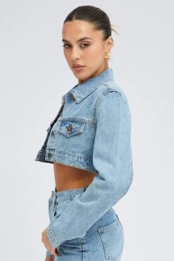 Denim Jacket Long Sleeve 11 Denim Jacket Long Sleeve -Women Clothing Shop oj1704 20wb light wash 4