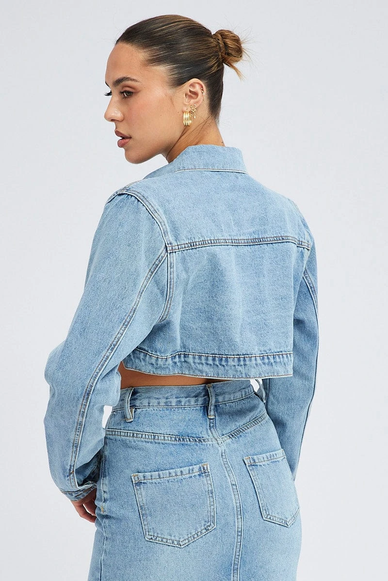 Denim Jacket Long Sleeve 7 Denim Jacket Long Sleeve - Image 5