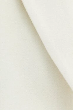 White One Button Coat Knee Length -Women Clothing Shop oj1832 66wb ecru 6