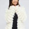 White Shag Faux Fur Jacket