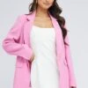 Pink Blazer Long Sleeve -Women Clothing Shop oj9130 33wb pink 1