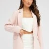 Pink Jacket Long Sleeve Collar Neck 2 Pink Jacket Long Sleeve Collar Neck -Women Clothing Shop oj9130a 33wb pale pink 1